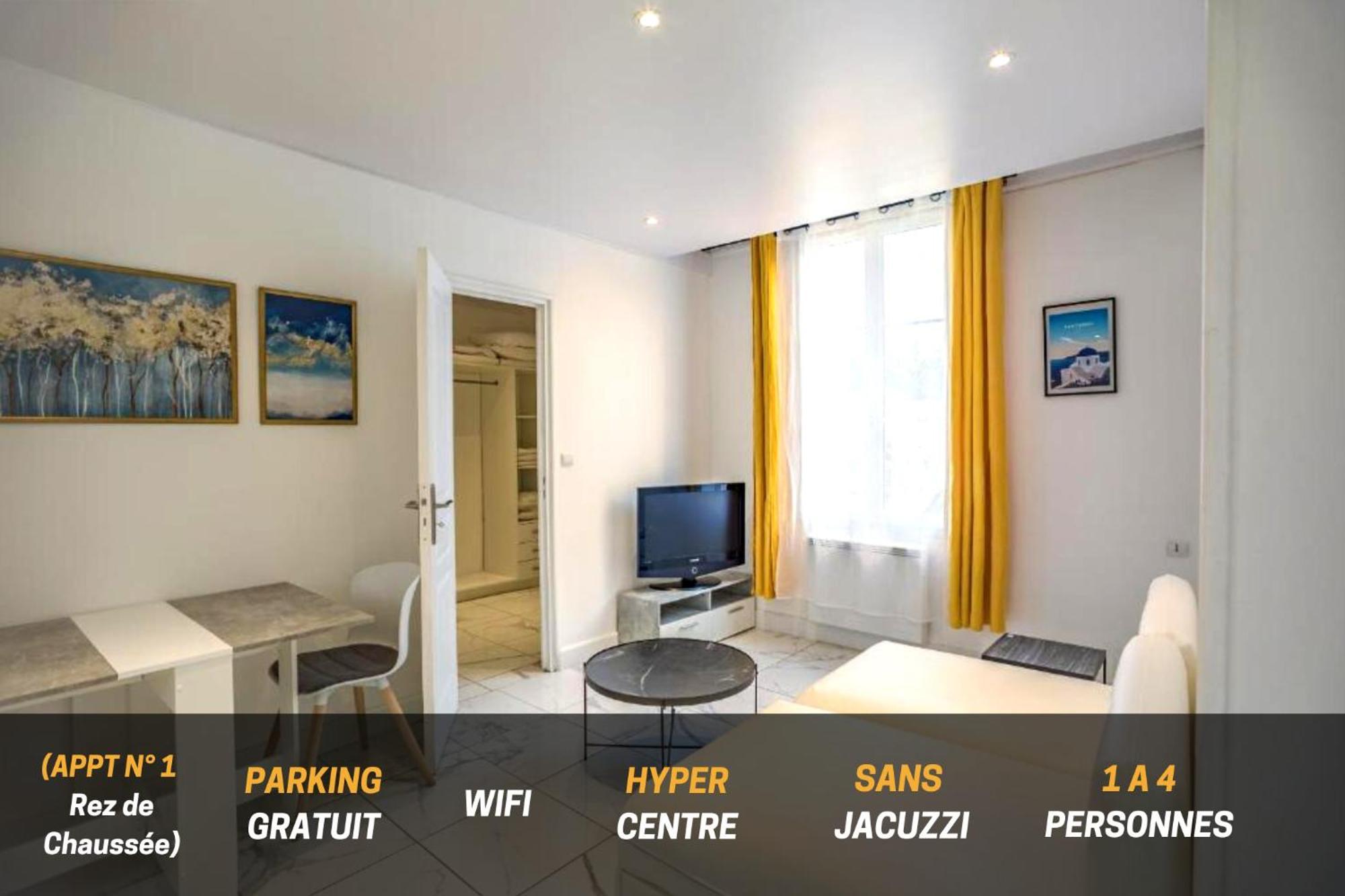 Quartier Des Theatres Centre, Wifi Et Parking - Zen Appart Troyes Luaran gambar